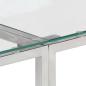 Preview: Konsolentisch Silbern Edelstahl und Hartglas