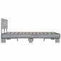 Preview: Bettgestell Grau Sonoma 140x190 cm Holzwerkstoff und Metall