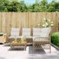 Preview: 2-tlg. Garten-Sofagarnitur mit Kissen Beige Poly Rattan