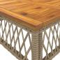 Preview: 2-tlg. Garten-Sofagarnitur mit Kissen Beige Poly Rattan