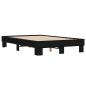 Preview: Bettgestell Schwarz 120x190 cm Holzwerkstoff und Metall