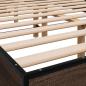 Preview: Bettgestell Braun Eichen-Optik 120x200 cm Holzwerkstoff Metall
