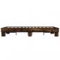 Preview: Bettgestell Braun Eichen-Optik 120x190 cm Holzwerkstoff Metall