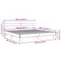 Preview: Bettgestell Grau Sonoma 200x200 cm Holzwerkstoff und Metall