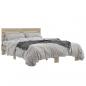 Preview: ARDEBO.de - Bettgestell Sonoma-Eiche 120x200 cm Holzwerkstoff und Metall