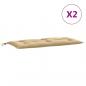 Preview: Gartenbank-Auflagen 2 Stk. Melange Beige 100x50x7 cm Stoff