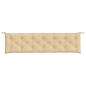 Preview: Gartenbank-Auflagen 2 Stk. Melange Beige 200x50x7 cm Stoff