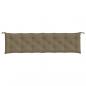 Preview: Gartenbank-Auflagen 2 Stk. Melange Taupe 200x50x7 cm Stoff