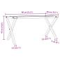 Preview: Couchtisch-Gestell in X-Form 80x40x43 cm Gusseisen