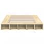 Preview: Bettgestell Sonoma-Eiche 160x200 cm Holzwerkstoff