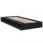 Preview: Bettgestell Schwarz 90x200 cm Holzwerkstoff