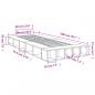 Preview: Bettgestell Schwarz 100x200 cm Holzwerkstoff