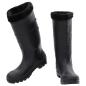 Preview: Gummistiefel mit Herausnehmbarem Innenfutter Schwarz Gr. 43 PVC