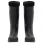 Preview: Gummistiefel mit Herausnehmbarem Innenfutter Schwarz Gr. 43 PVC