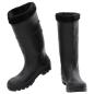 Preview: Gummistiefel mit Herausnehmbarem Innenfutter Schwarz Gr. 43 PVC