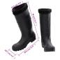 Preview: Gummistiefel mit Herausnehmbarem Innenfutter Schwarz Gr. 43 PVC