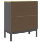 Preview: Kommode FLORO Grau Massivholz Kiefer