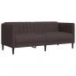 Preview: Sofa 2-Sitzer Dunkelbraun Stoff