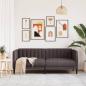 Preview: Sofa 2-Sitzer Dunkelbraun Stoff