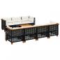 Preview: 8-tlg. Garten-Sofagarnitur mit Kissen Schwarz Poly Rattan