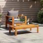 Preview: Gartensessel mit Kissen Massivholz Akazie