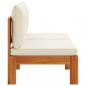 Preview: Gartensofa ohne Armlehnen mit Kissen 2-Sitzer Massivholz Akazie