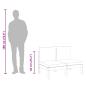 Preview: Gartensofa ohne Armlehnen mit Kissen 2-Sitzer Massivholz Akazie