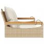 Preview: Hängebank mit Kissen Beige 109x62x40 cm Poly Rattan