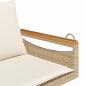 Preview: Hängebank mit Kissen Beige 109x62x40 cm Poly Rattan