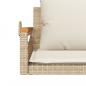 Preview: Hängebank mit Kissen Beige 109x62x40 cm Poly Rattan