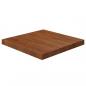 Preview: ARDEBO.de - Tischplatte Quadratisch Dunkelbraun 50x50x4cm Behandelte Eiche