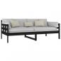 Preview: Tagesbett Schwarz Massivholz Kiefer 90x190 cm