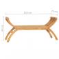 Preview: Gartenbank 126 cm Massivholz Teak