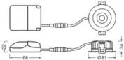 Preview: LEDVANCE Spot Air FIX P 6W 927 PS DIM, Einbaustrahler, feststehend, IP65, 2700K, warmweiß, schwarz (4099854000188)