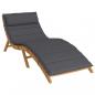 Preview: Sonnenliegen-Auflage Anthrazit 180x60x3 cm Oxford-Gewebe