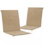 Preview: Gartenstuhlauflagen für Niedriglehner 2 Stk. Beige 100x50x3 cm