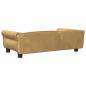 Preview: Hundebett Braun 95x55x30 cm Samt