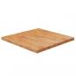 Preview: ARDEBO.de - Tischplatte Quadratisch Hellbraun 80x80x4cm Behandelte Eiche