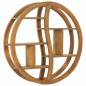 Preview: ARDEBO.de - Wandregal Yin und Yang 80x17,5x80 cm Teak Massivholz