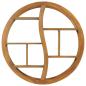 Preview: Wandregal Yin und Yang 80x17,5x80 cm Teak Massivholz