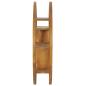 Preview: Wandregal Yin und Yang 80x17,5x80 cm Teak Massivholz