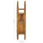 Preview: Wandregal Yin und Yang 80x17,5x80 cm Teak Massivholz