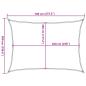 Preview: Sonnensegel 160 g/m² Schwarz 5x7 m HDPE