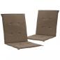 Preview: Gartenstuhlauflagen für Niedriglehner 2 Stk. Taupe 100x50x3 cm