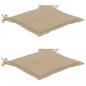 Preview: Gartenstuhl-Kissen 2 Stk. Beige 50x50x3 cm Oxford-Gewebe