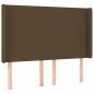 Preview: Boxspringbett mit Matratze & LED Dunkelbraun 140x200 cm Stoff