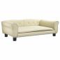 Preview: Hundebett Creme 95x55x30 cm Kunstleder