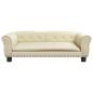Preview: Hundebett Creme 95x55x30 cm Kunstleder