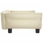 Preview: Hundebett Creme 95x55x30 cm Kunstleder