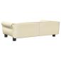 Preview: Hundebett Creme 95x55x30 cm Kunstleder